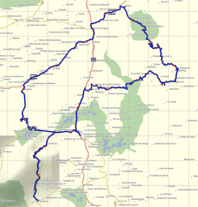 Mapa ruta prueba carretera